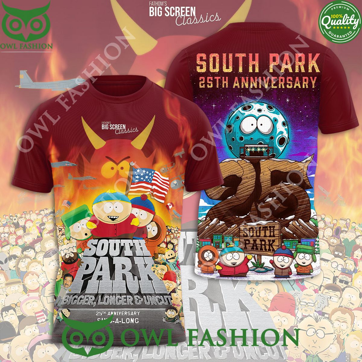 The South Park 25th Anniversary Red 3D T shirt Handsome as usual