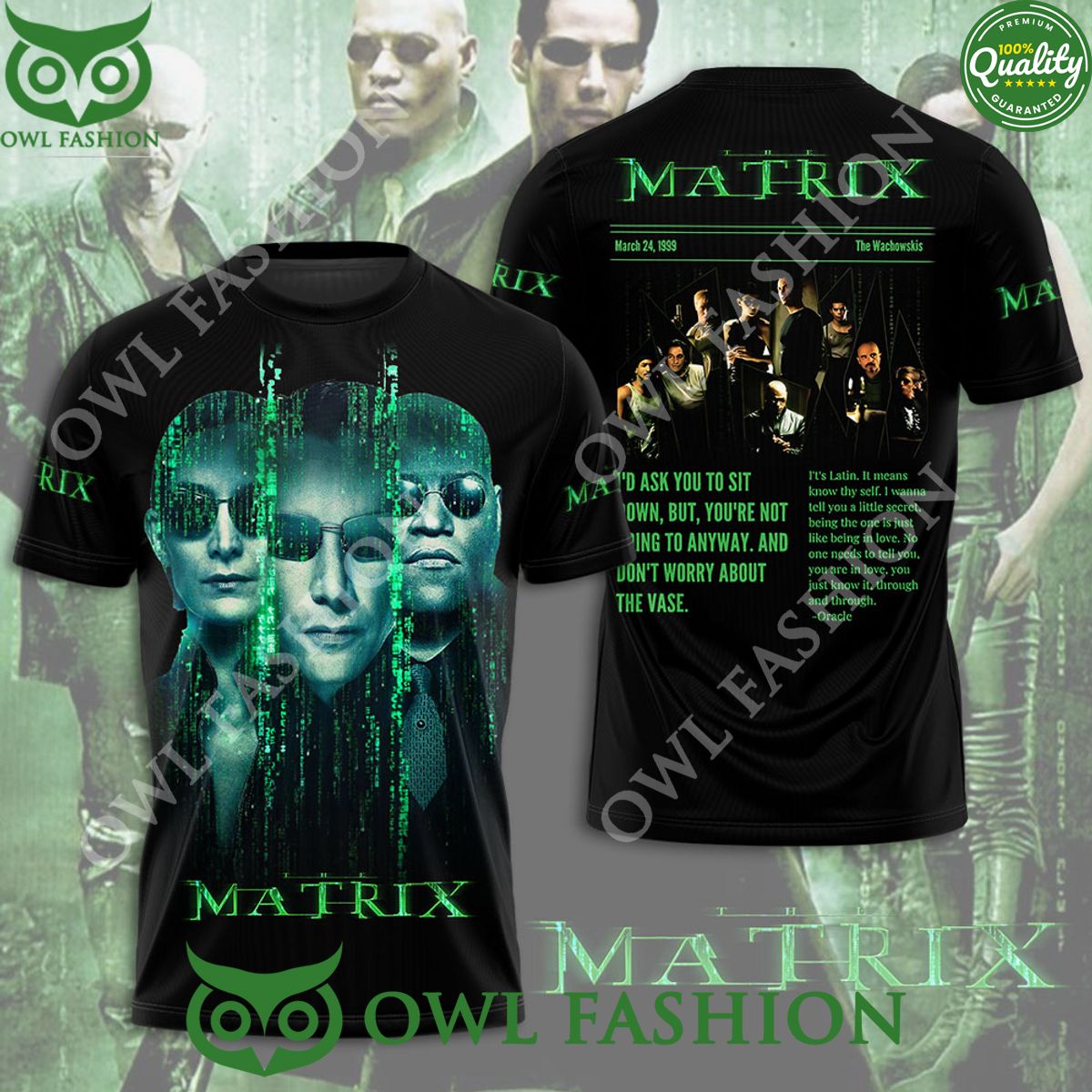 The Matrix The Wachowskis Latin 3D T shirt Ah! It is marvellous