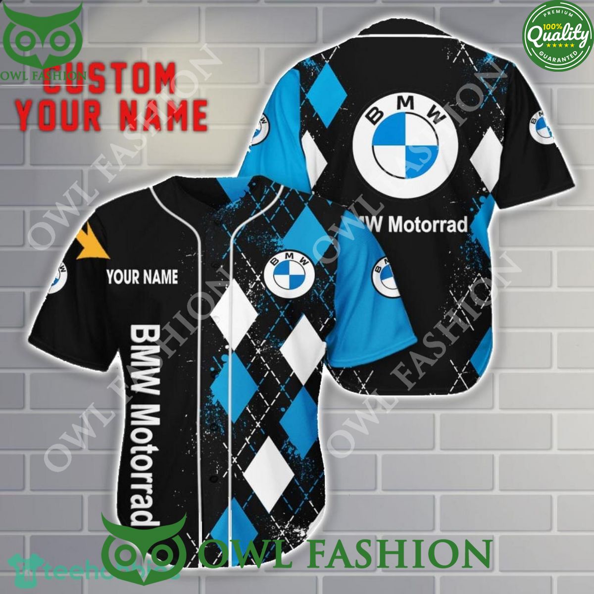 BMW Motorrad Custom Name 3D Baseball Jersey Shirt Best picture ever