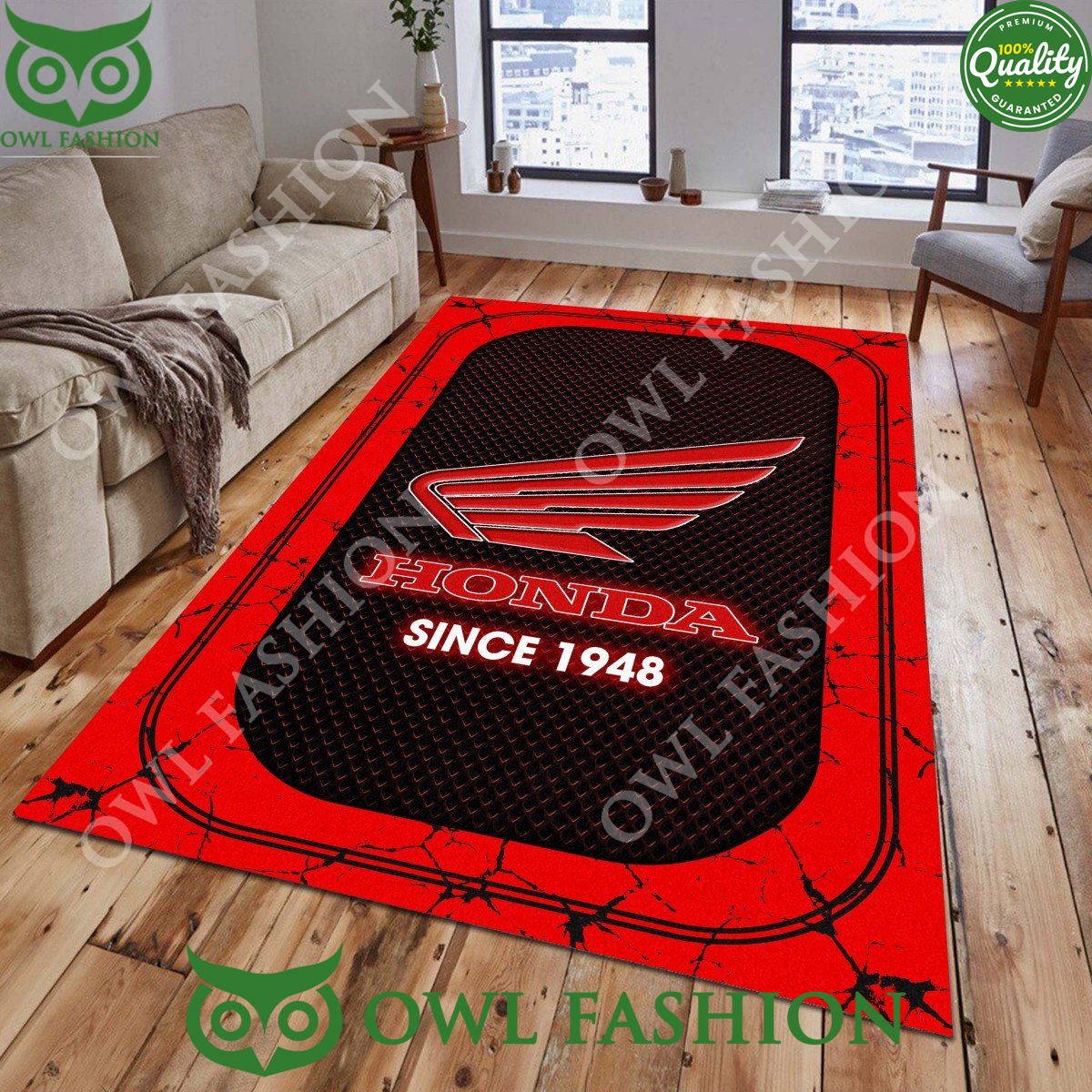 Honda Motorcycle 1948 brand Logo Custom Color Rug Carpet Loving, dare I say?