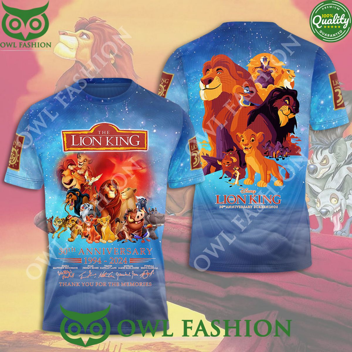 The Lion King Disney 30th Anniversary Memories 3D T shirt Looking so nice