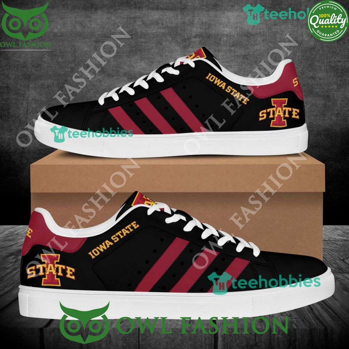 iowa state cyclones ncaa football skate black stan smith shoes 1 oN1bO.jpg