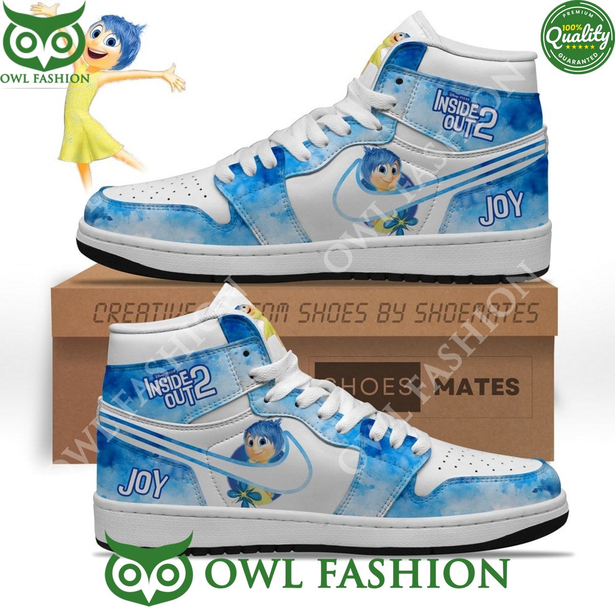 Joy Inside Out 2 Nike Air Jordan High Top Shoes Awesome Pic guys