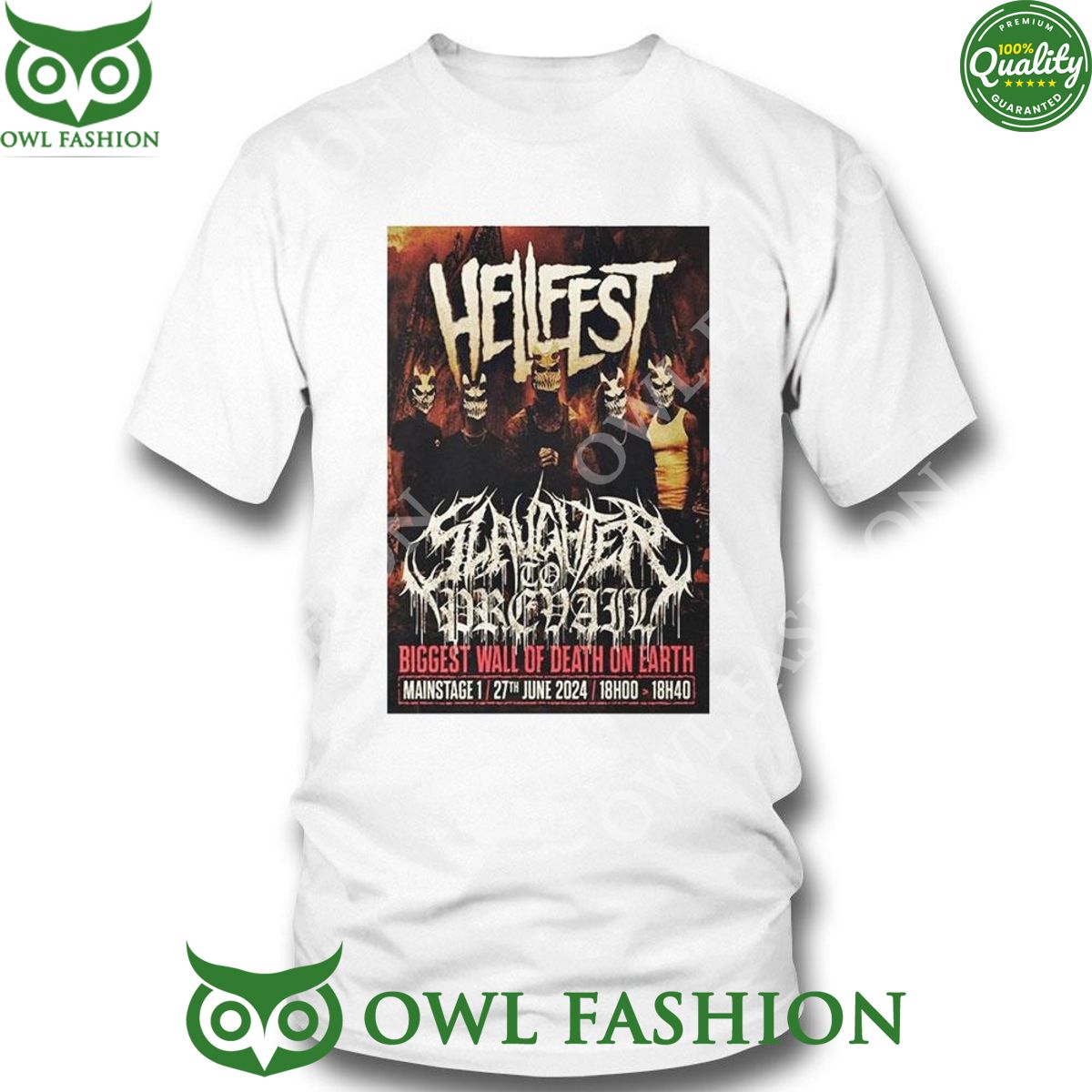 Slaughter To Prevail Hellfest June 27 2024 Poster Shirt Hoodie Cutting dash