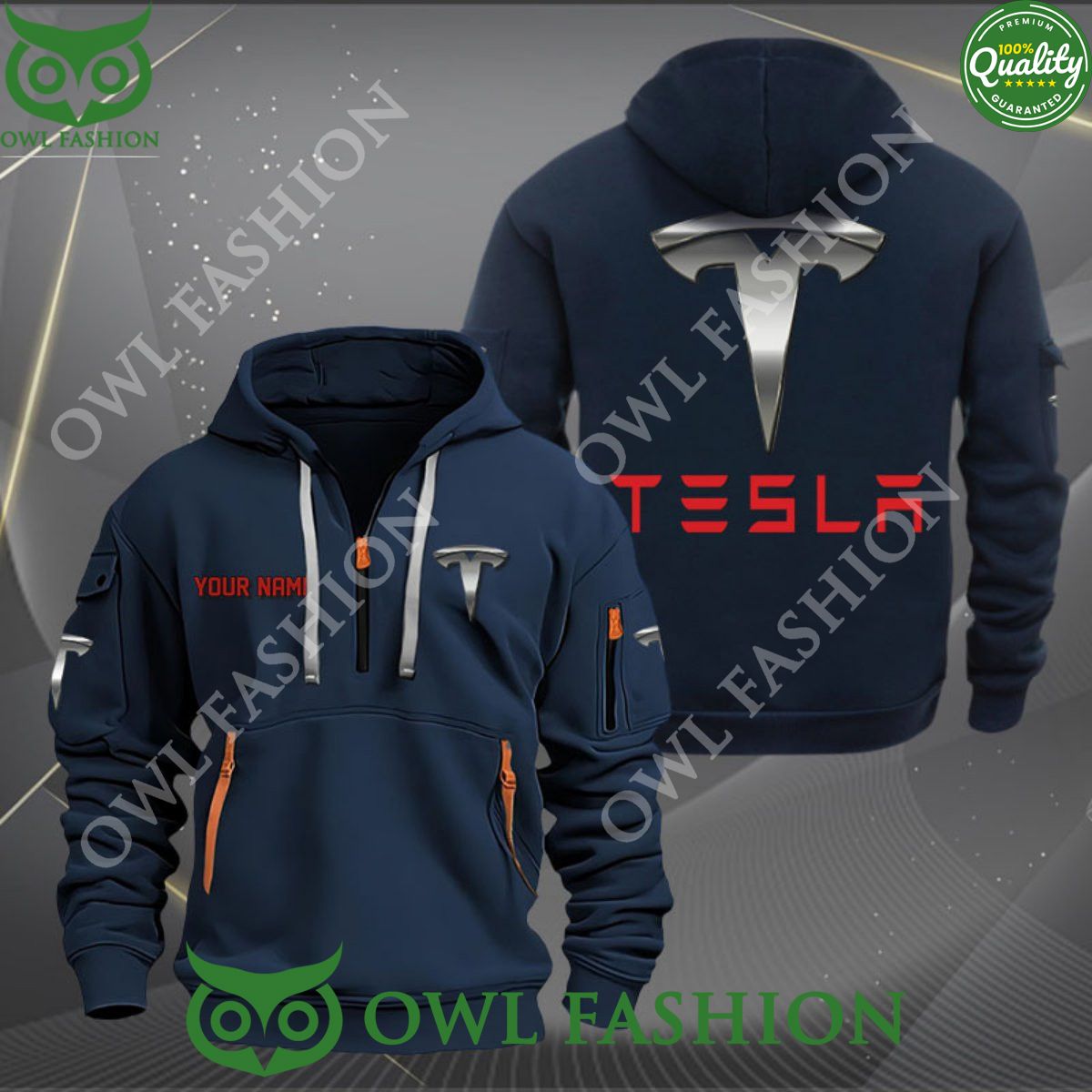 tesla automobile customized limited 2d half zipper hoodie 1 ByvDU.jpg