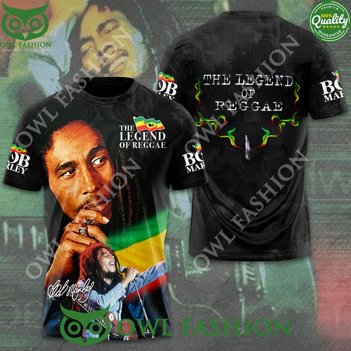 Bob Marley The Legend of Reggae 3D t Shirt Mesmerising