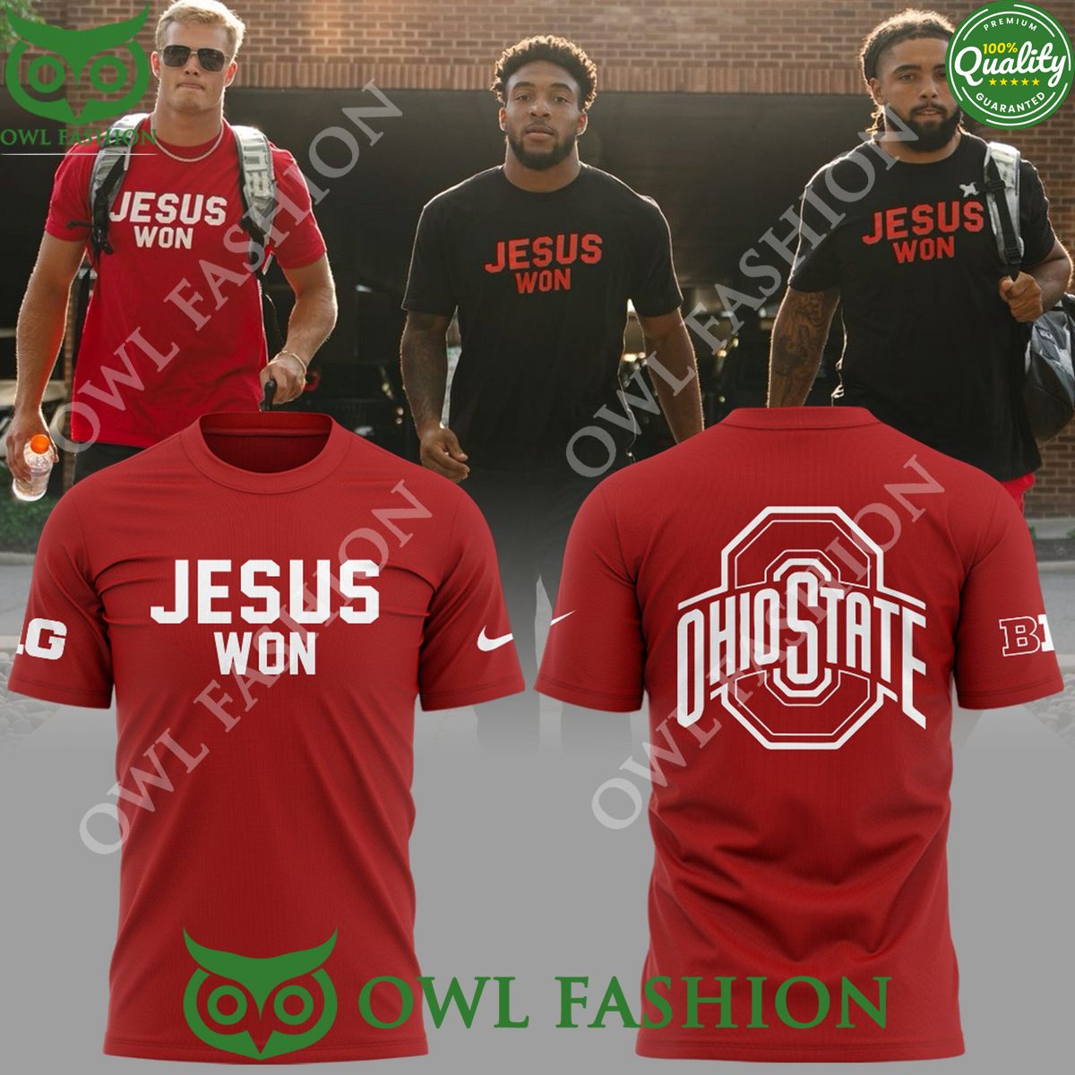 2024 JESUS WON OHIO STATE Red t shirt Your beauty is irresistible.