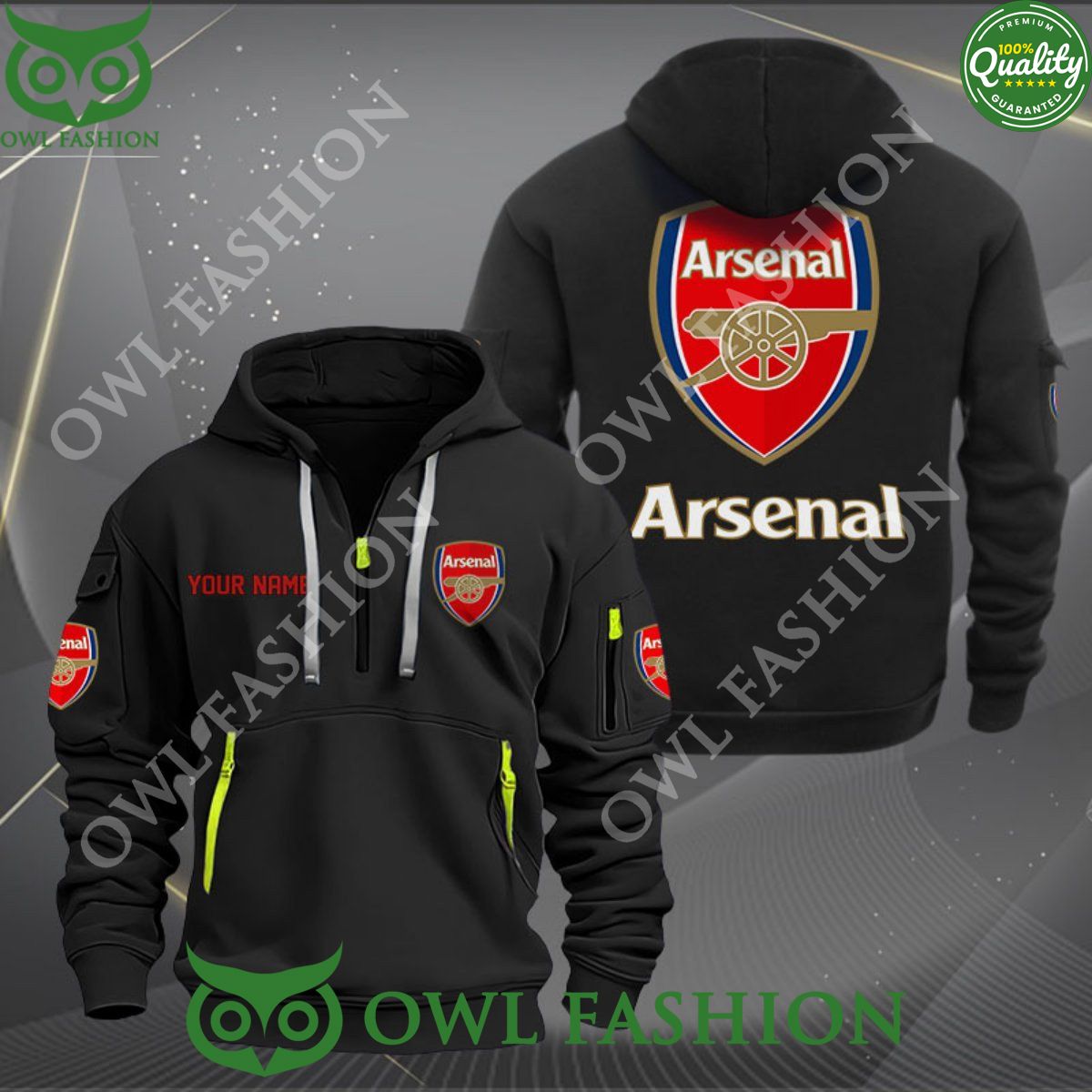 arsenal fc custom name premier league quarter zip hoodie 1 tUTS9.jpg