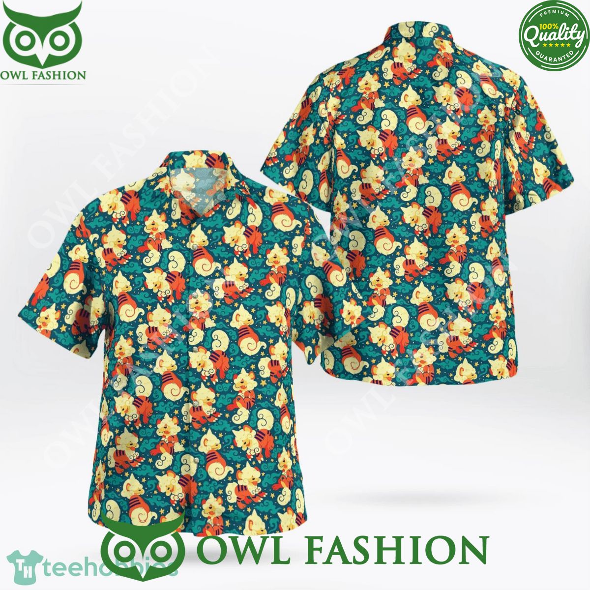 Hisuian Growlithe Pokemon AOP Summer Gift Hawaiian Shirt Handsome as usual