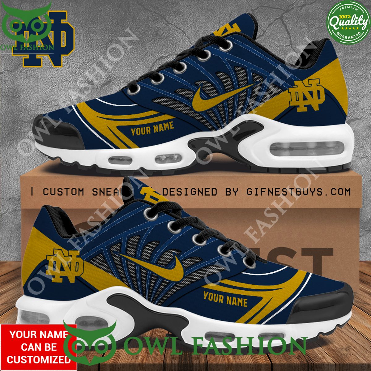 personalized notre dame fighting irish football air max shoes 1 zCj75.jpg