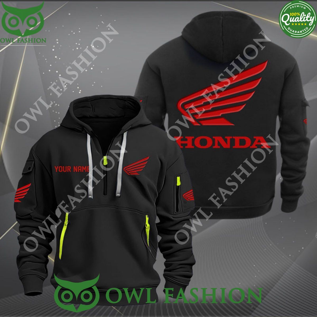 honda motorcycle powersports personalized 2d quarter zip hoodie 1 DEhFa.jpg