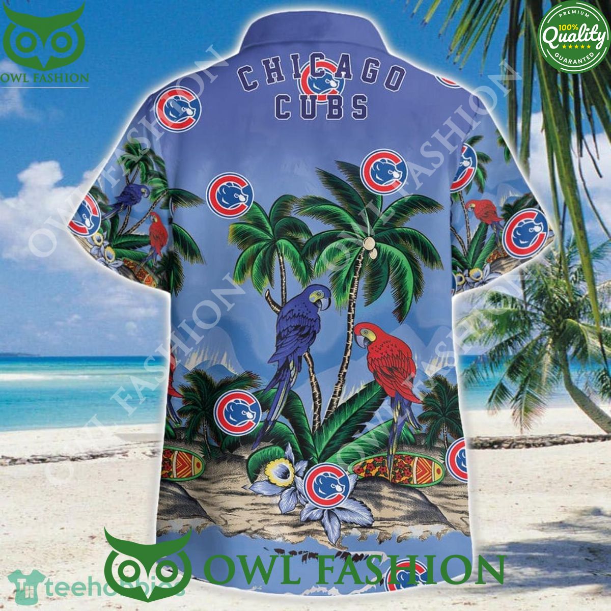 beach chicago cubs parrots couple 3d hawaiian shirt for summer 1 VIb0E.jpg