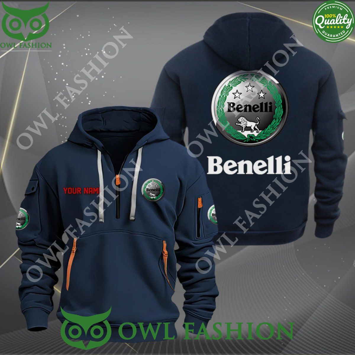 benelli motorcycles luxury brand customized color 2d quarter zip hoodie 1 z22w7.jpg