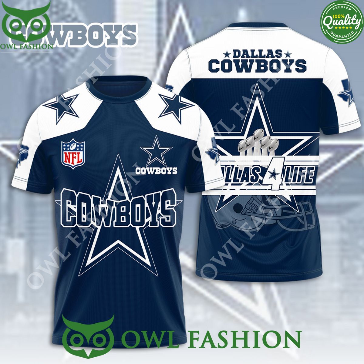 Dallas Cowboys 3D Dallas For life t shirt You look different and cute