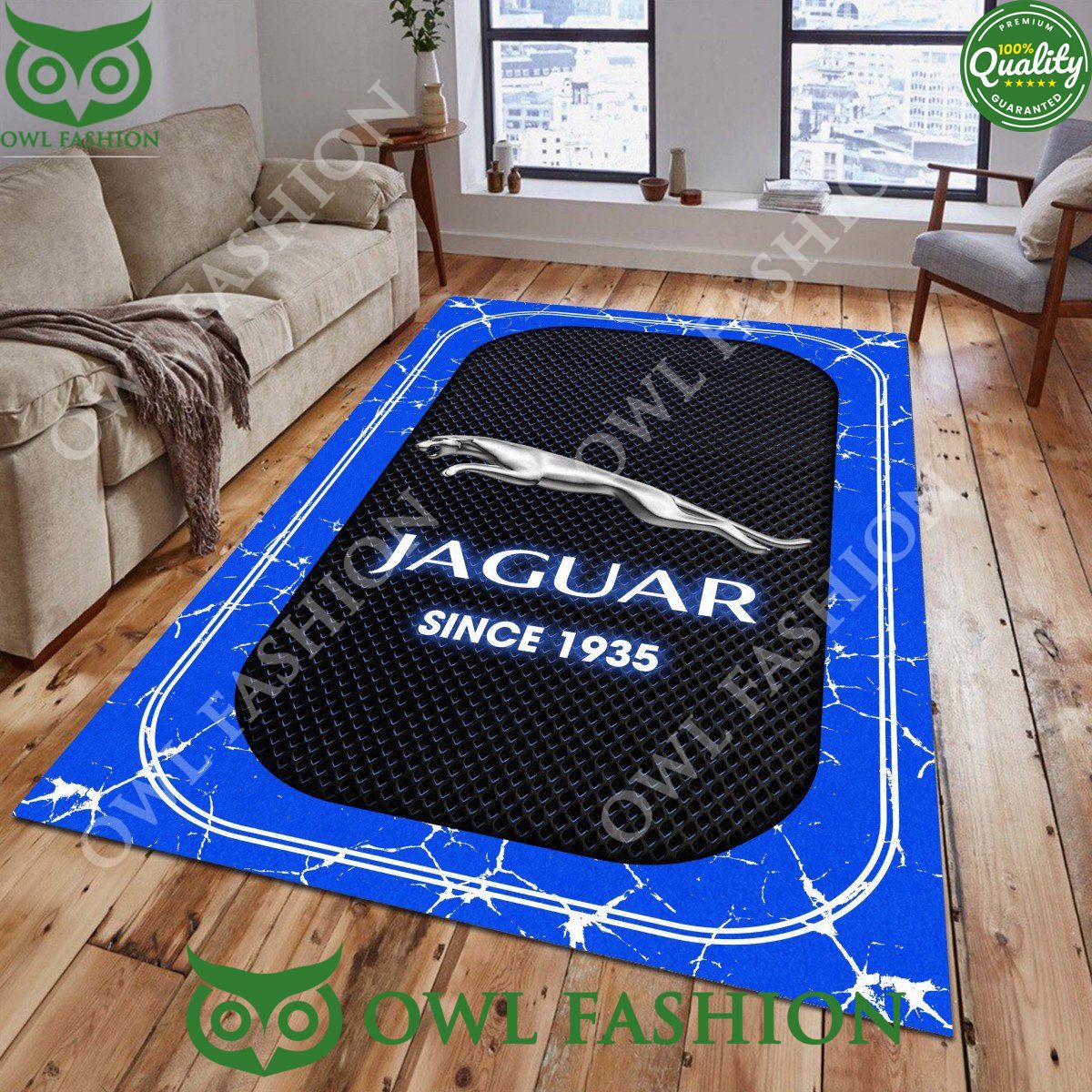 Jaguar Cars Automobile Brand 1935 Lightning Marble rug carpet It is too funny