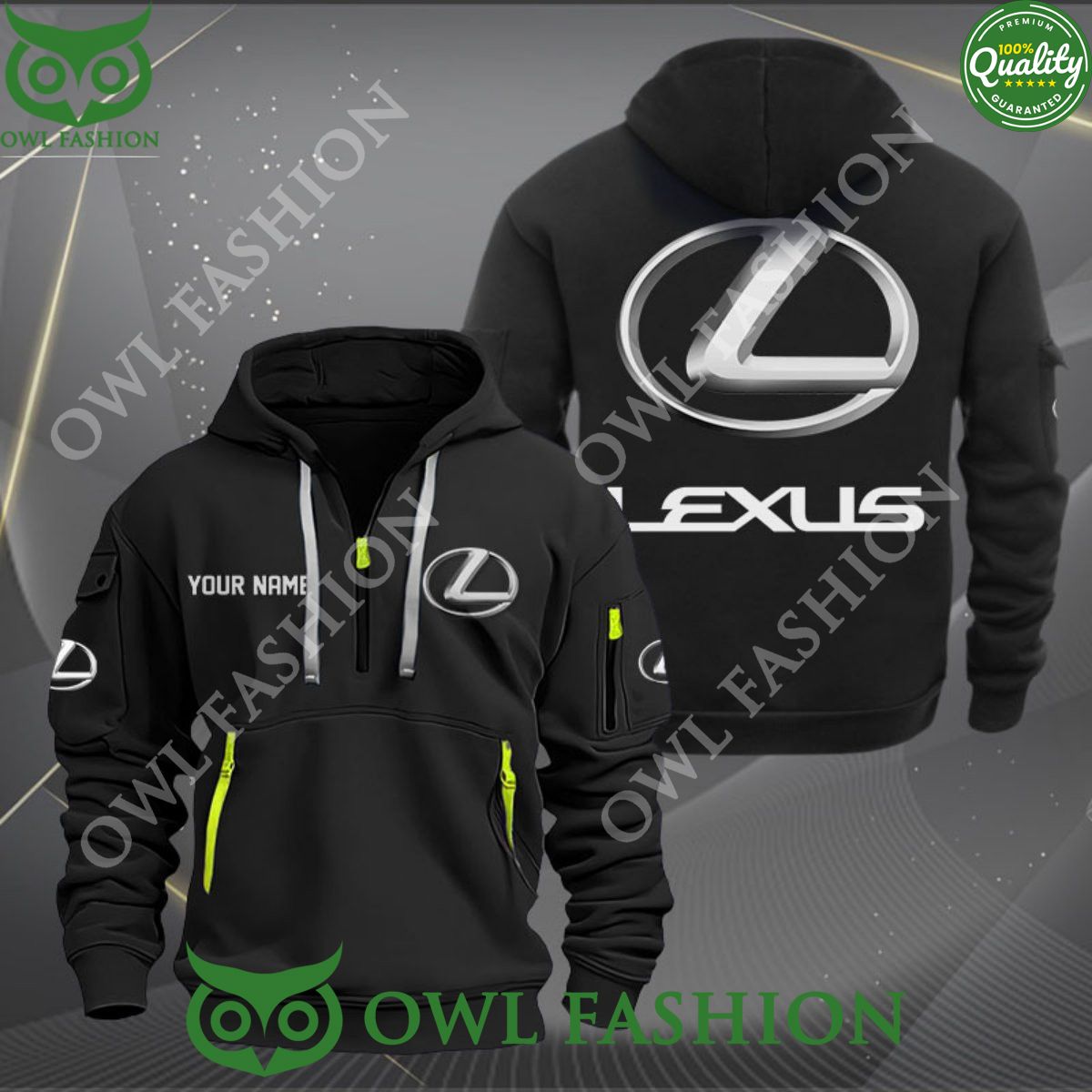 Lexus Motor Company Brand Customized 2d Half Zip Hoodie Good click