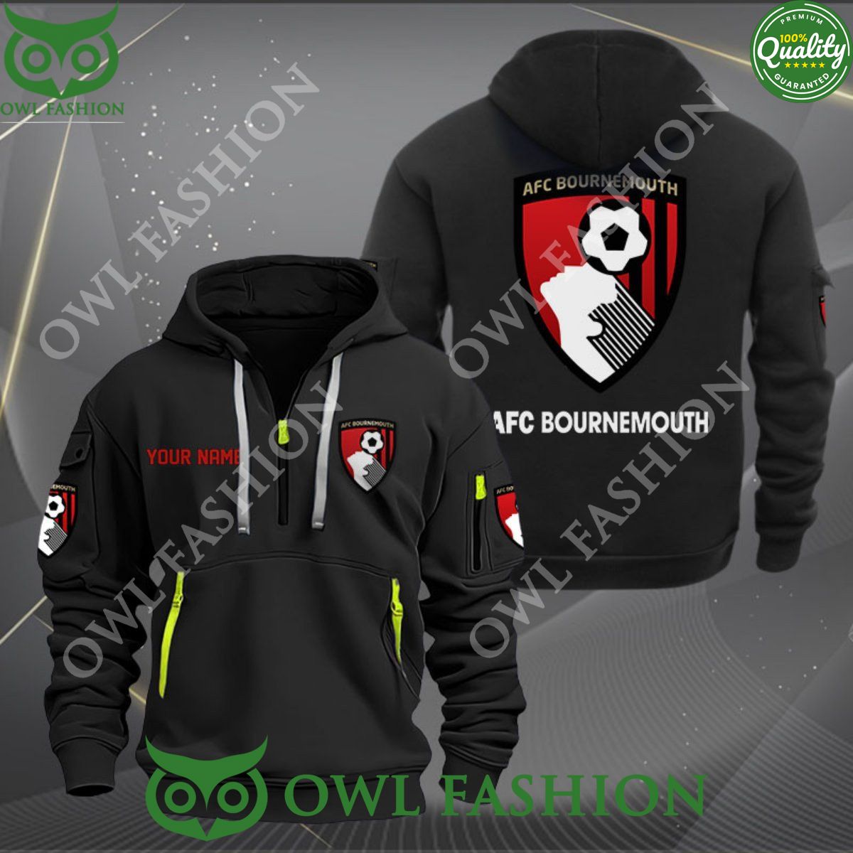 Bournemouth Football Team Customized Premier League Zip Hoodie Long time