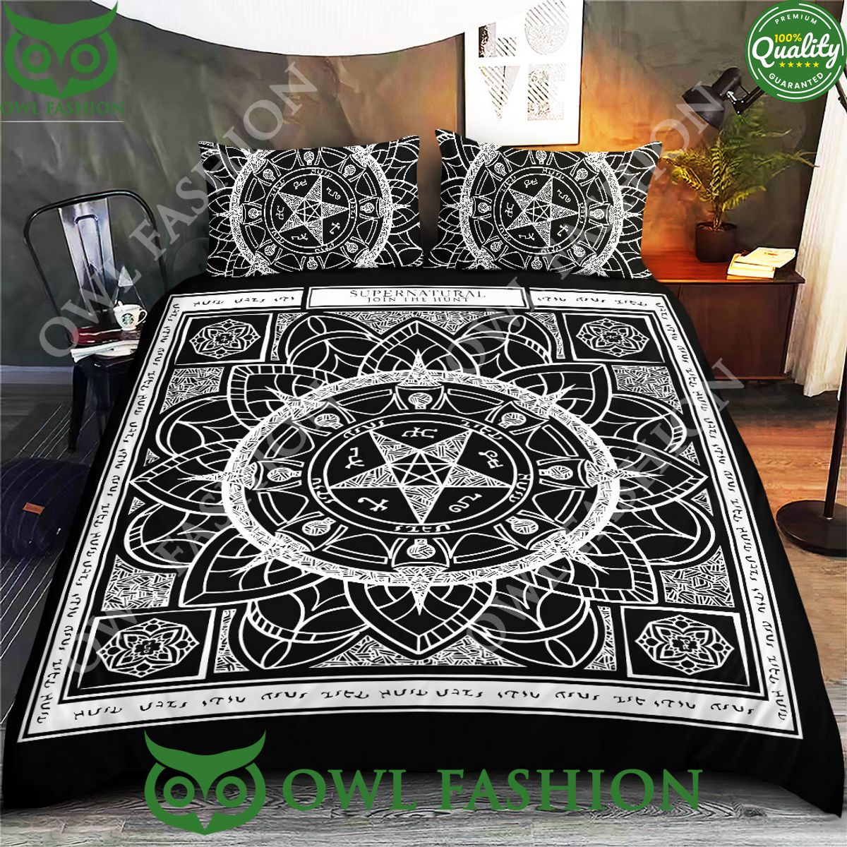 Supernatural Satan Magic Star Symbol Bedding set Trending picture dear