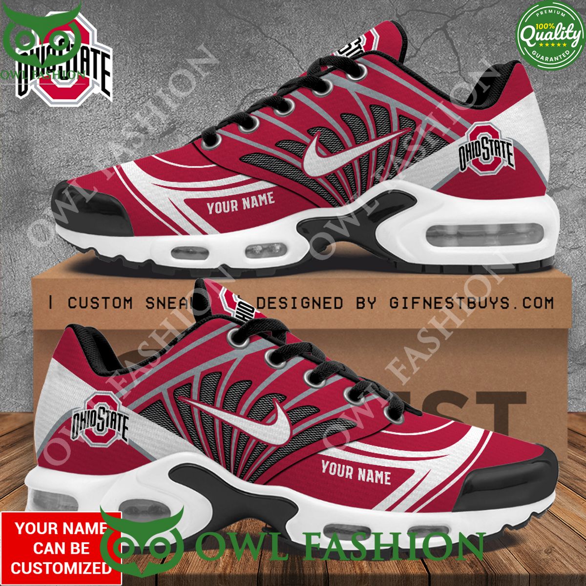 custom name ohio state buckeyes football air max shoes 1 QQAoa.jpg