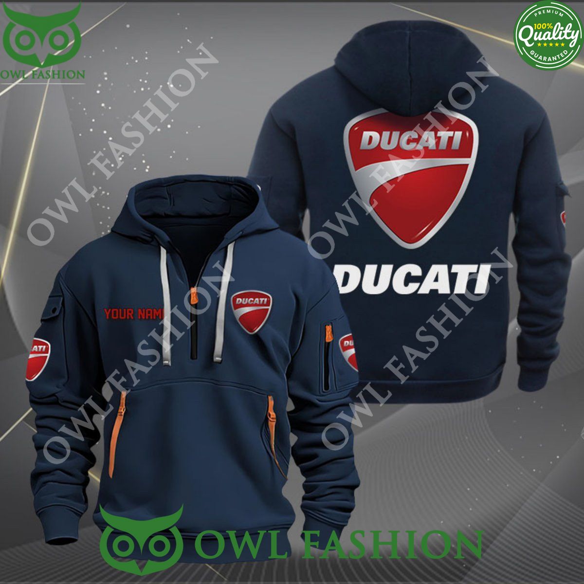 ducatti automotive manufacturer motorcycle custom name color 2d quarter zip hoodie 1 C1EB7.jpg