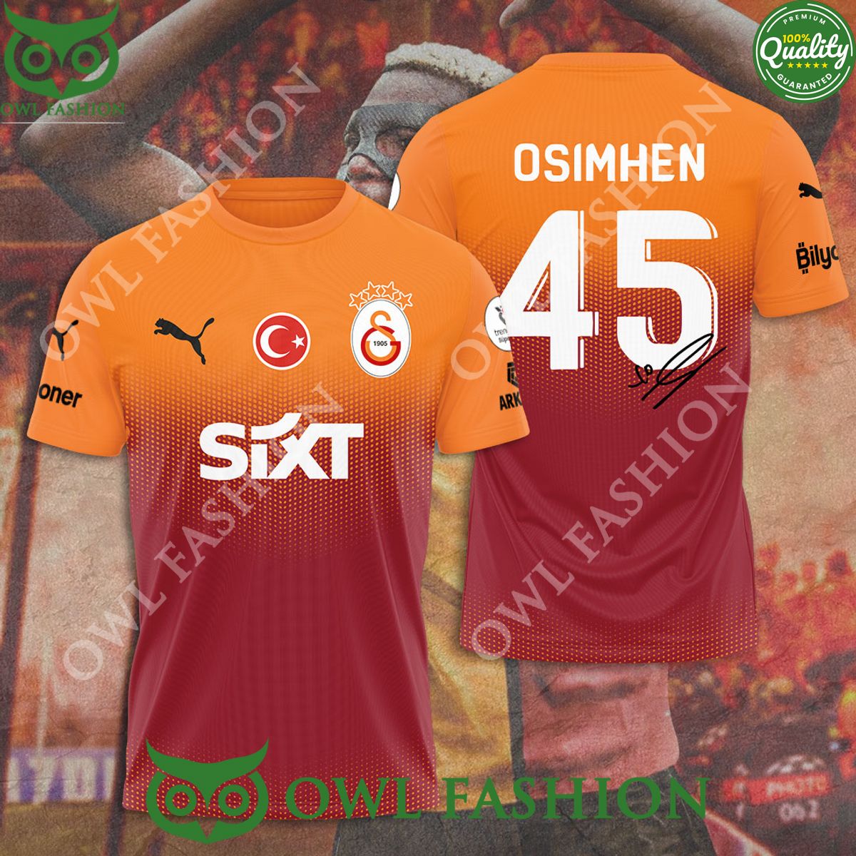 Galatasaray S.K. x Osimhen 3D Tshirt Hoodie Limited Rocking picture