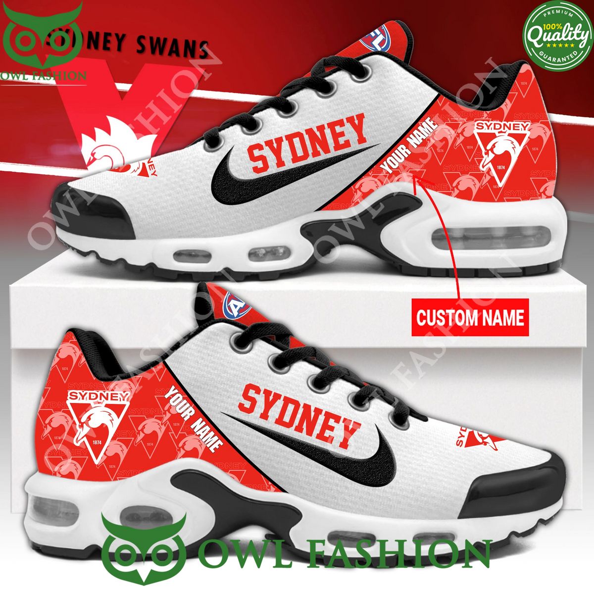 personalized sydney swans afl limited white red air max shoes 1 MX2w6.jpg