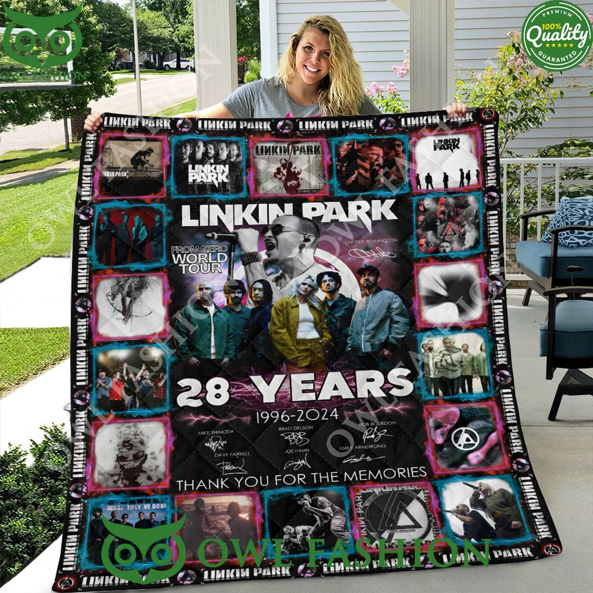 linkin park 28 years 1996 2024 from zero world tour quilt blanket 1 MT6Oq.jpg