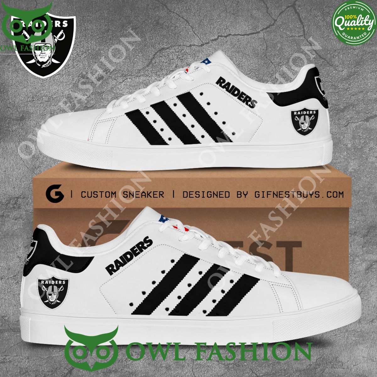 las vegas raiders 64 years from 1960 white stan smith shoes 1 QPPq5.jpg