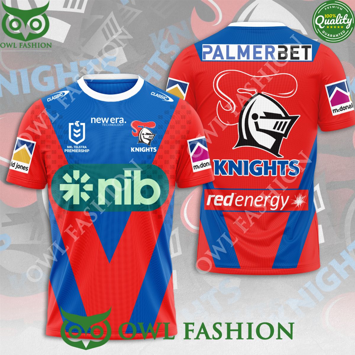 Newcastle Knights Palmerbet Classic 3D t Shirt Awesome Pic guys