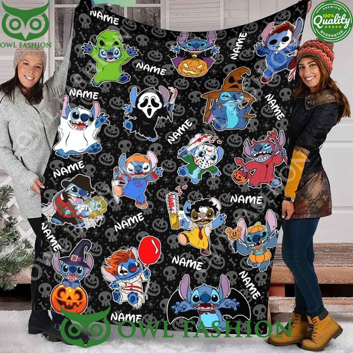 horror stitch acting in halloween movies custom quilt fleece blanket 1 4BJon.jpg