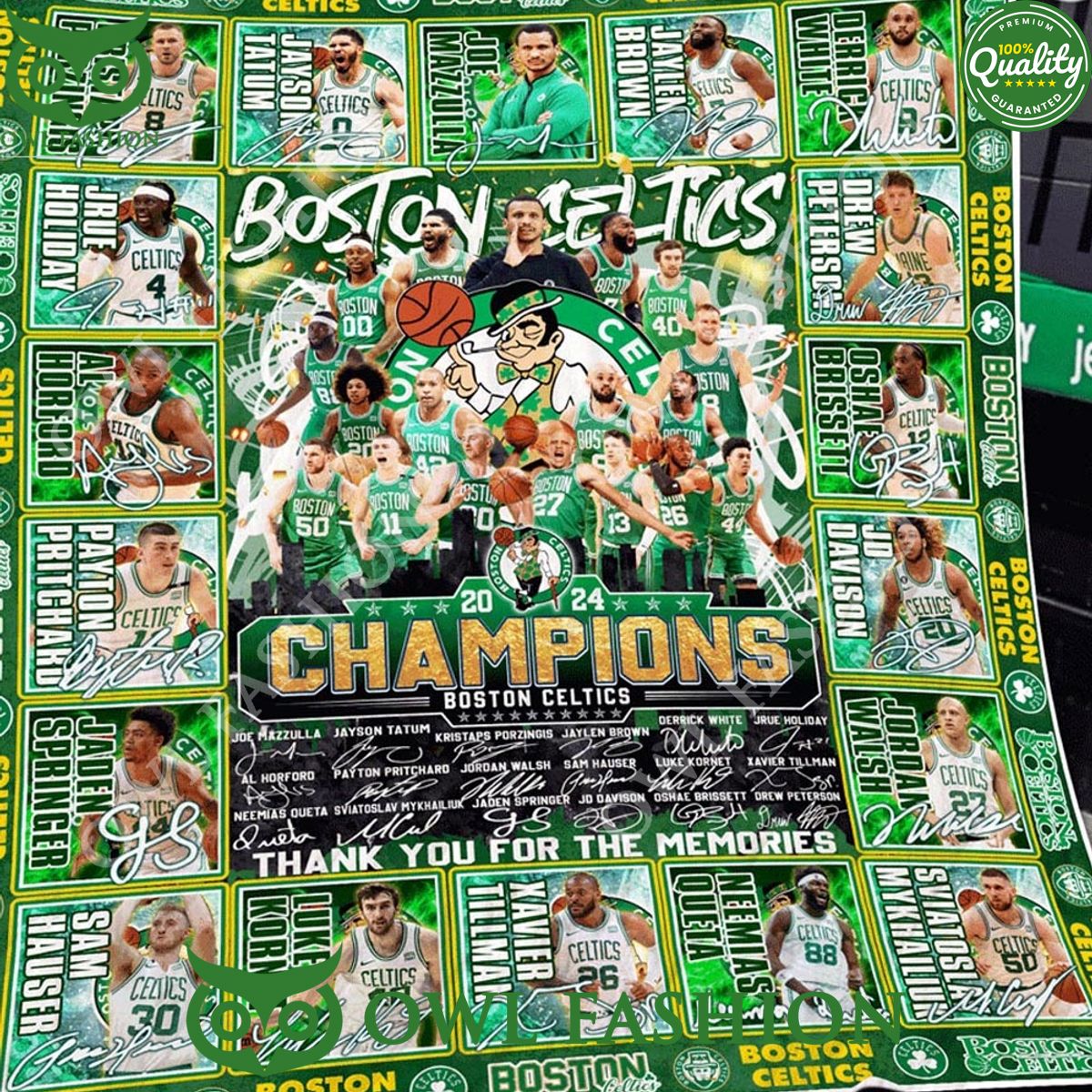 boston celtics nba finals champions 2024 memories quilt fleece blanket 1 jDRSL.jpg