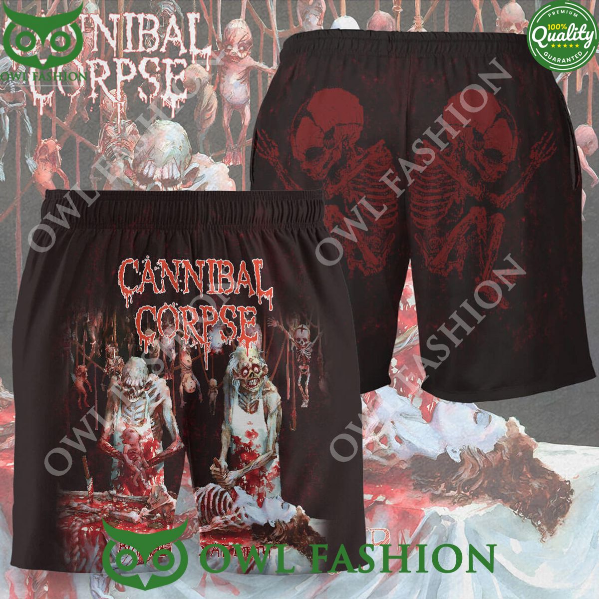 Cannibal Corpse Skull Horror 3D Shorts I am in love with your dress