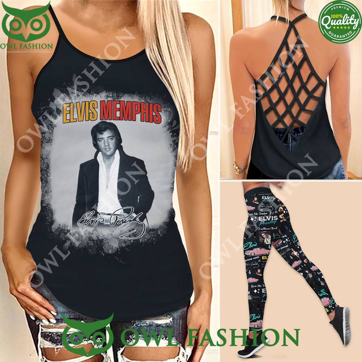 elvis presley memphis albums limited criss cross leggings 1