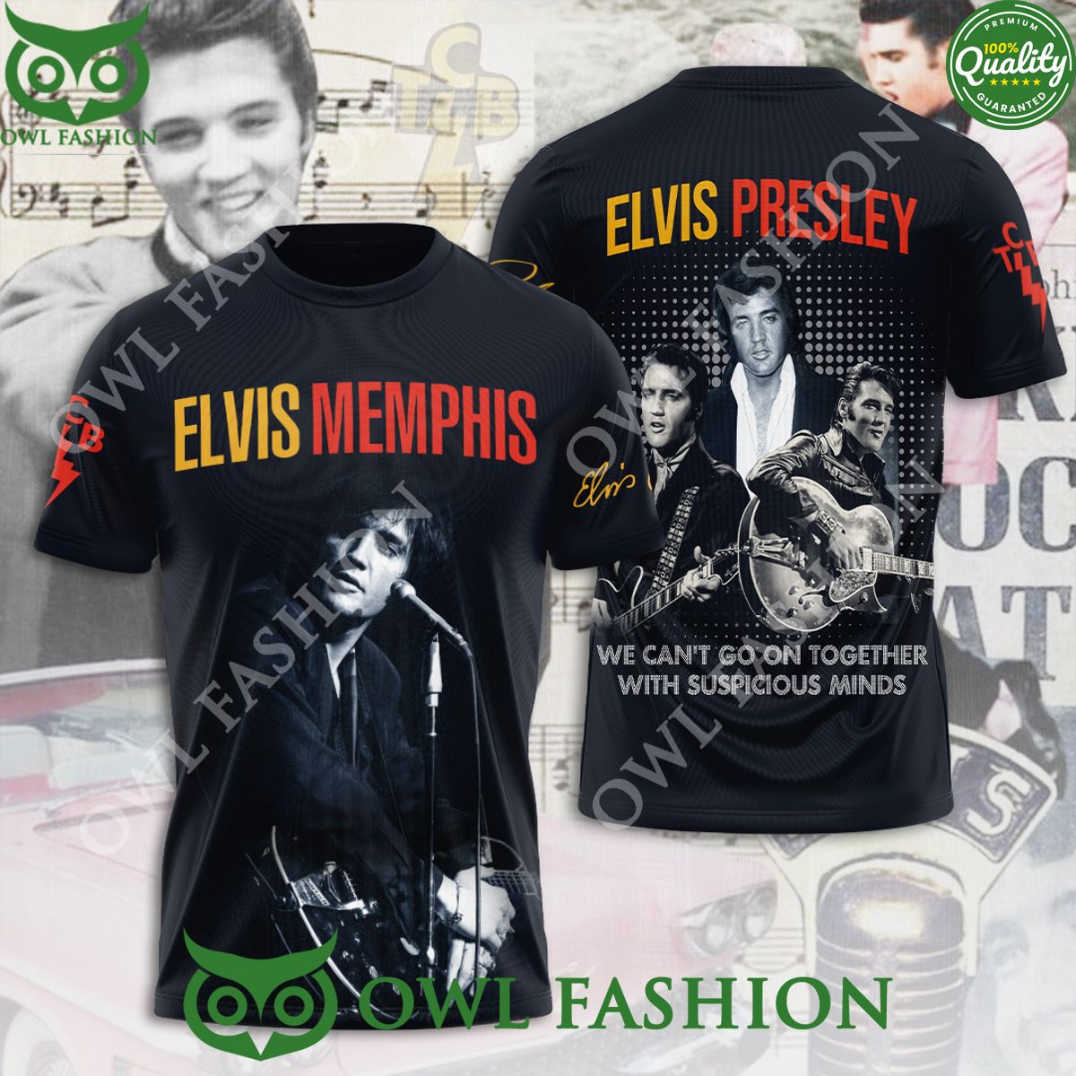 Elvis Presley Memphis Suspicious Minds 3D Tshirt Hoodie You look too weak