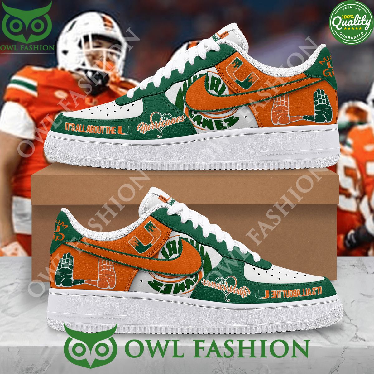 miami hurricanes football ncaa it is all about the u hand naf shoes air force 1 kJRV3.jpg