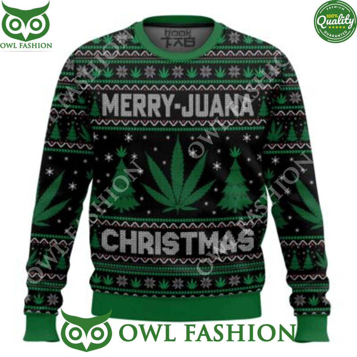 Marijuana Green Merry Ugly Christmas sweater Hey! You look amazing dear