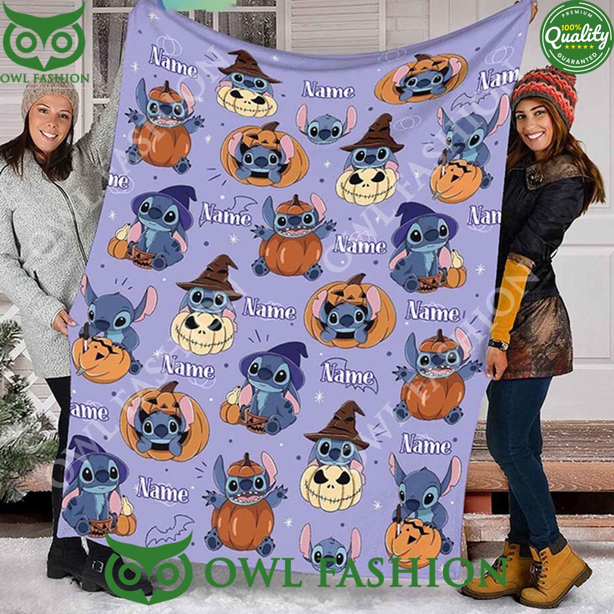 stitch with jack o lantern 2024 pumpkin personalized quilt fleece blanket 1 Hlci4.jpg