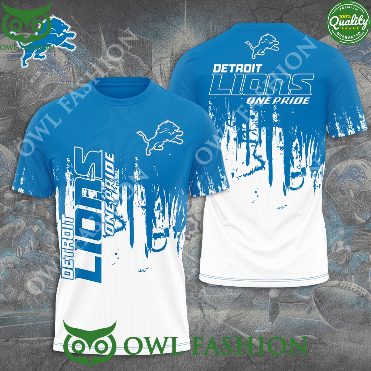 Detroit Lions One Pride Blue White 3D t Shirt Have you joined a gymnasium?