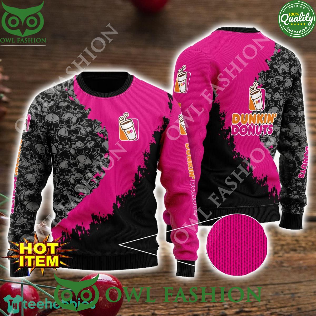 dunkin donuts skull halloween all over print 3d ugly sweater 1 e4MFQ.jpg