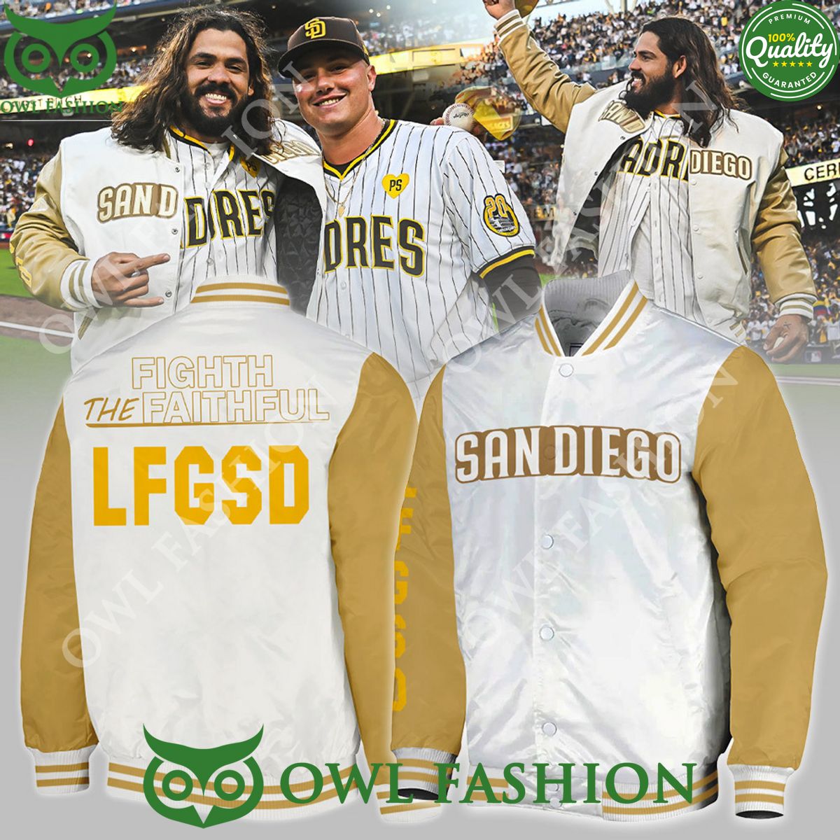 San Diego Padres Fight The Faithful LFGSD bomber jacket Cool look bro