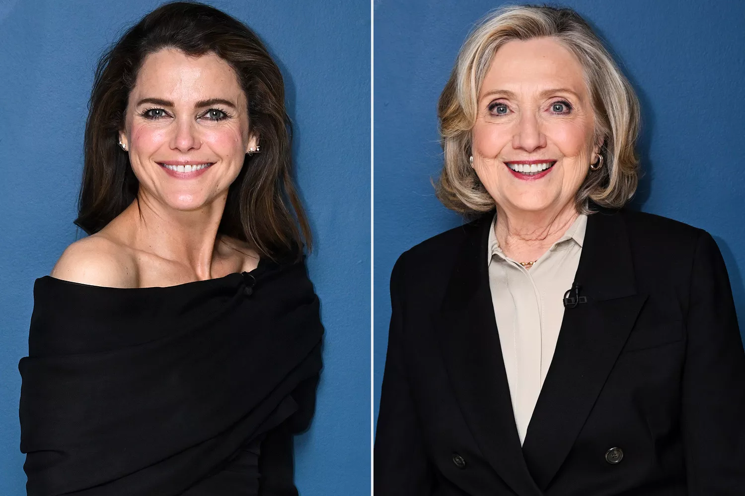 Keri Russell admitted she couldn't stop sweating when she met Hillary Clinton - confessing "I'm nervous!"