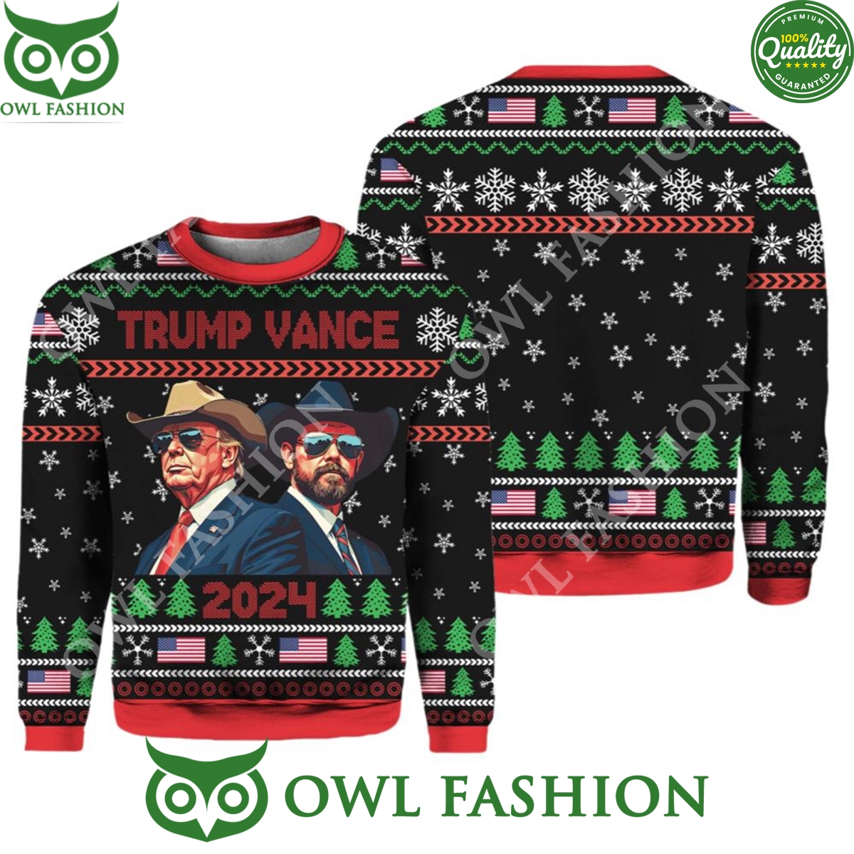 2024 Election Trump Vance Ugly Christmas Sweater Is this your new friend?