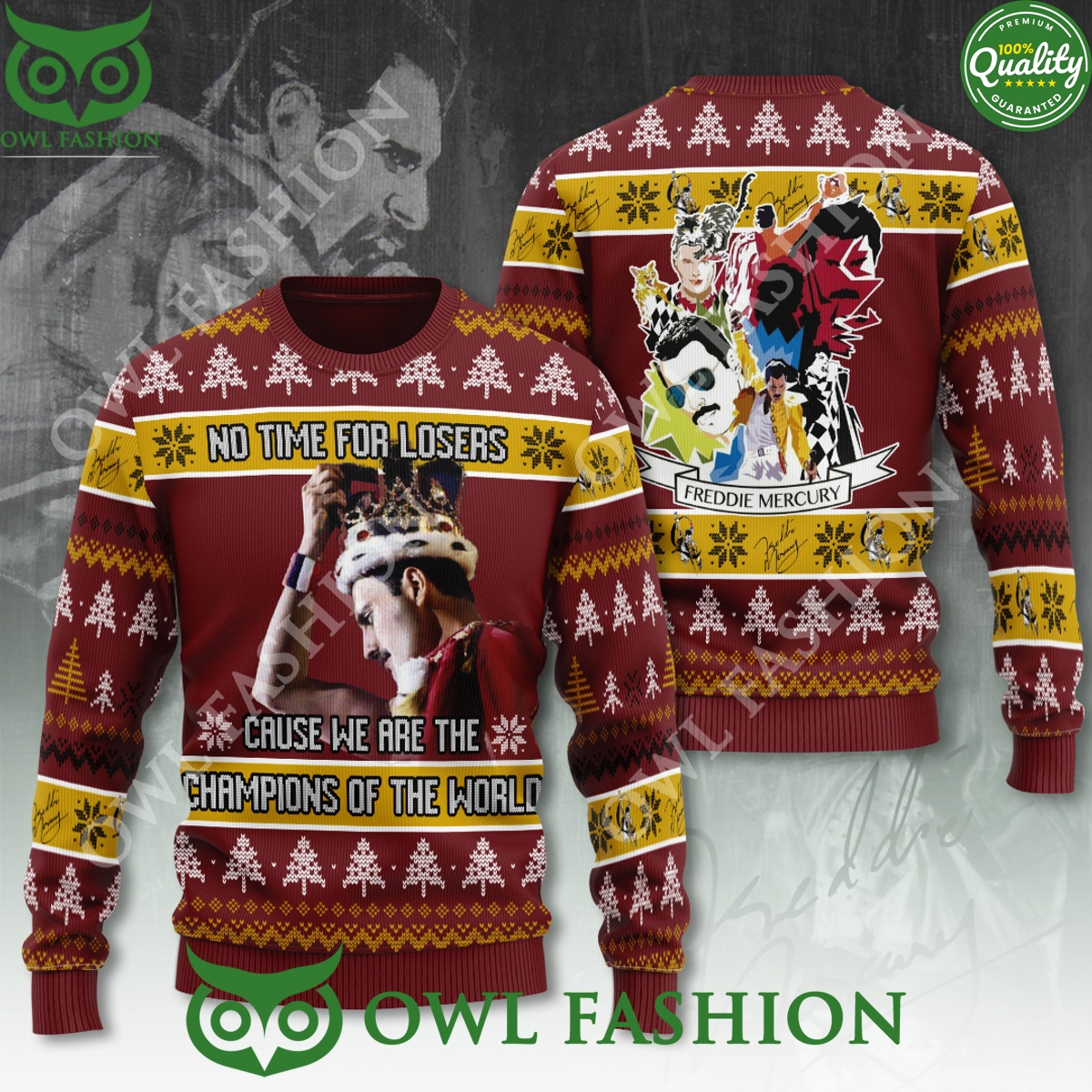 freddie mercury no time for loser christmas ugly sweater 1 baMPC.jpg