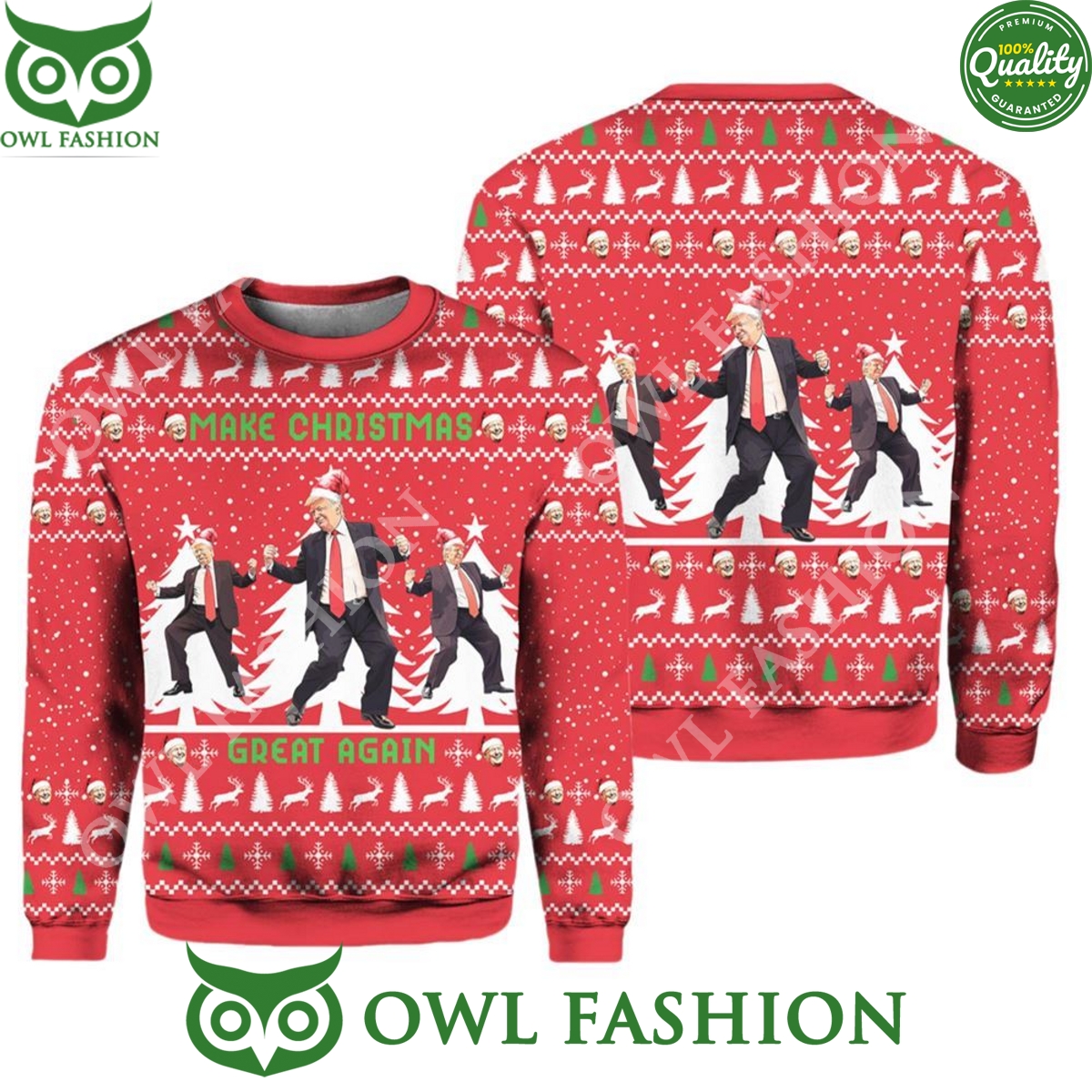 trump dancing make christmas great again ugly christmas sweater 1 S3etG.jpg