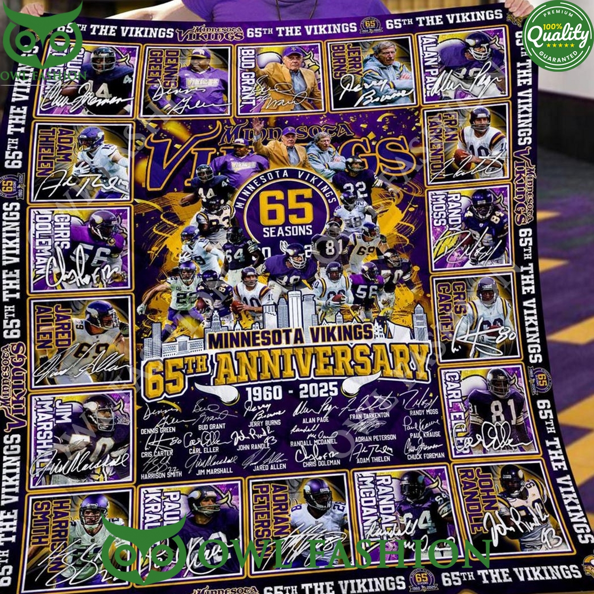 minnesota vikings 65 seasons 65th anniversary 1960 2025 new fleece blanket 1 yxV54.jpg